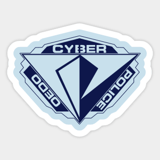 Cyber Police Badge - Blue Sticker